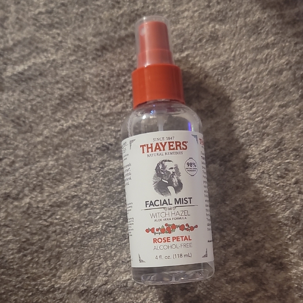 Red and White Skincare Toner